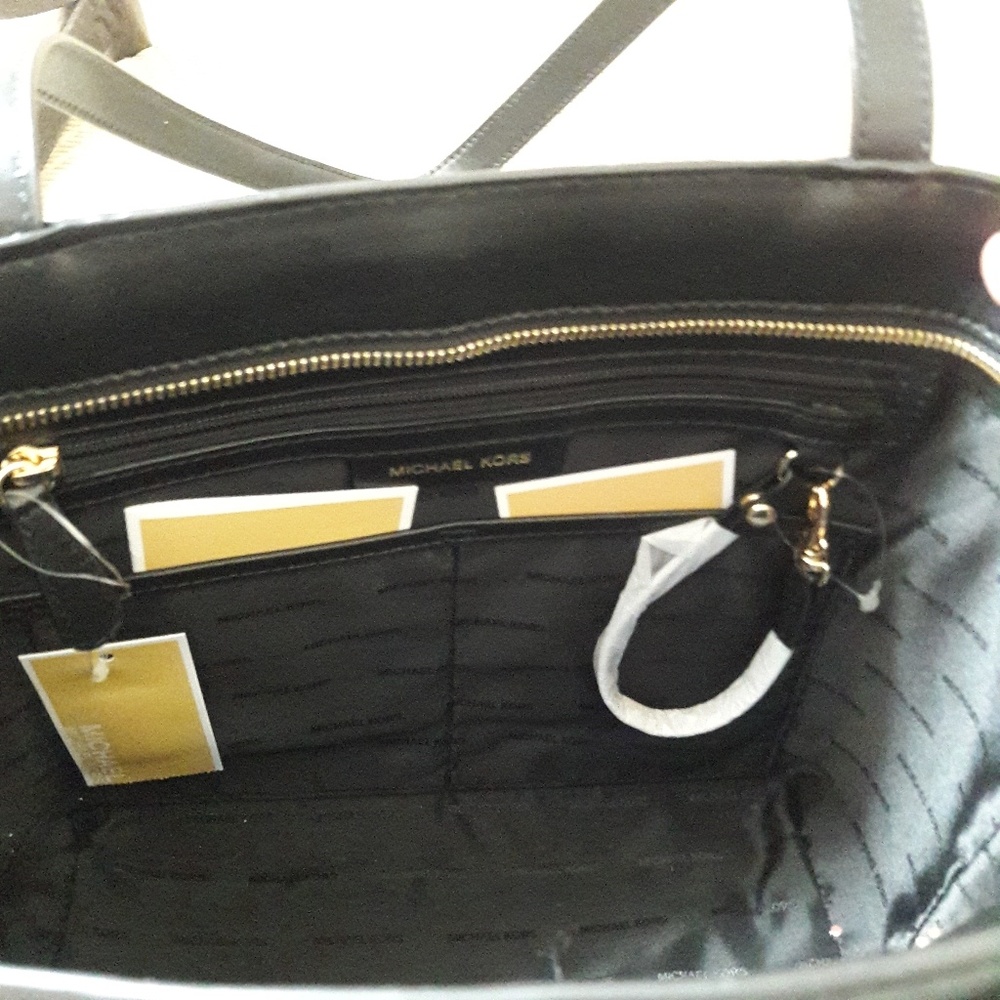 NWT MICHAEL KORS LEATHER WHITNEY SMOLE TOTE BAG - Picture 6 of 8